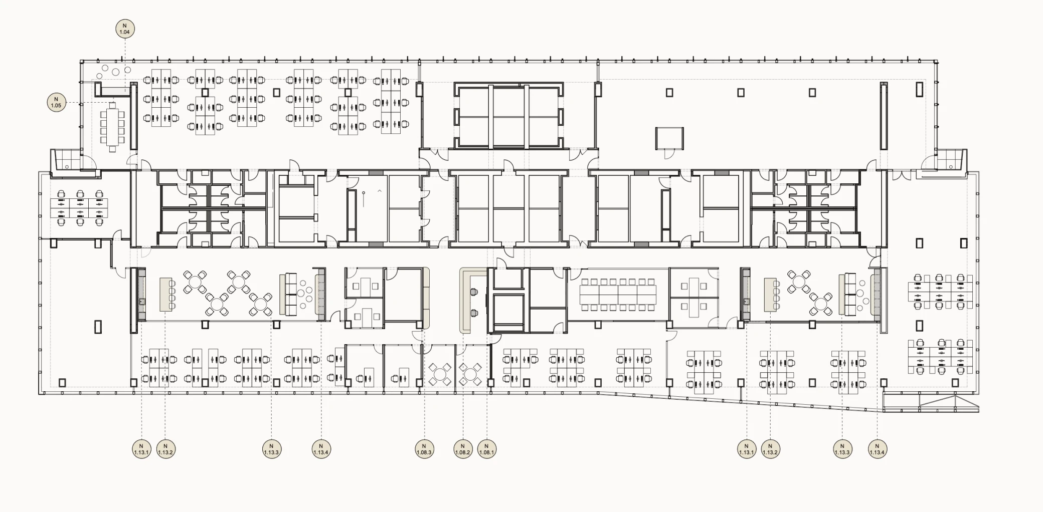Kanceláře – půdorys podlaží
