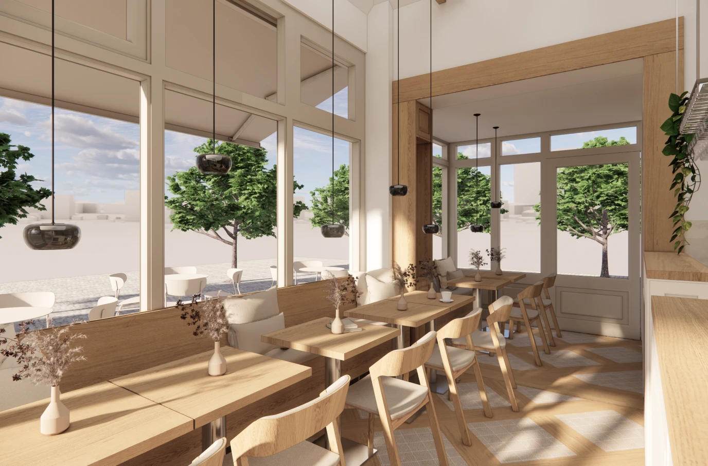 Vinárna – pohled od baru